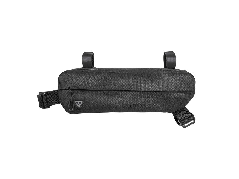 Topeak MidLoader 3L (Black) â€“ Compact Waterproof Bike Frame Bag with Dual Zippers, Durable Polyethylene & Nylon Build, and Easy Hook & Loop Mounting â€“ Ideal for Gravel, Touring & Adventure Rides - Image 2
